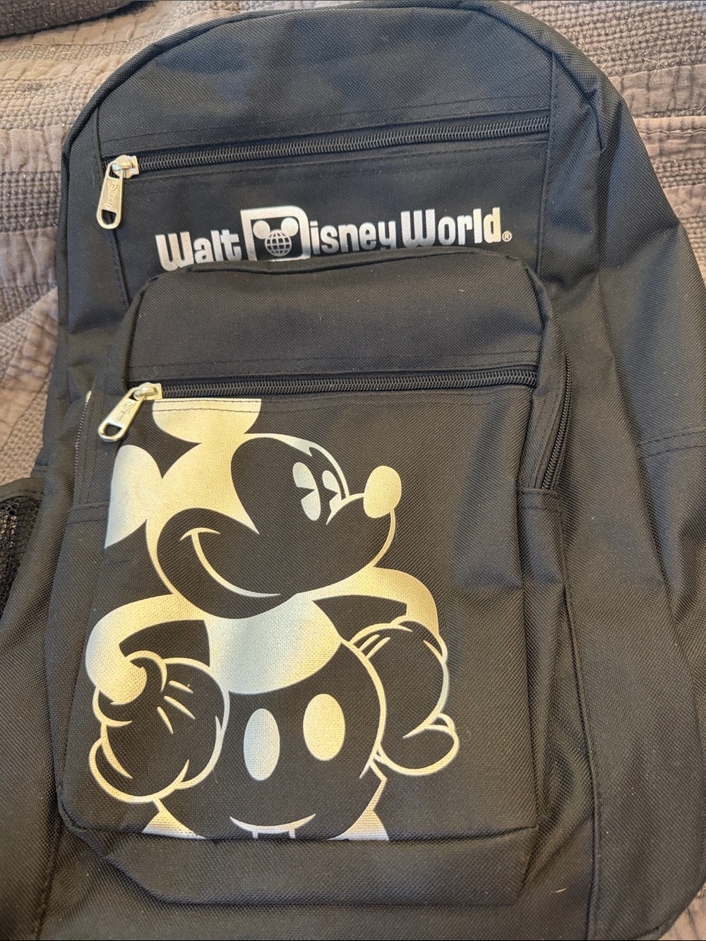 Disney Black and Gold Mickey Mouse Backpack